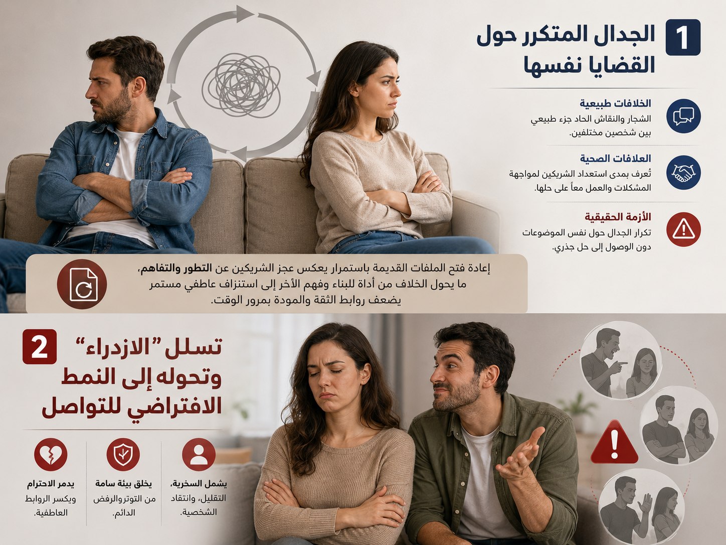 الجدال المتكرر حول القضايا نفسها