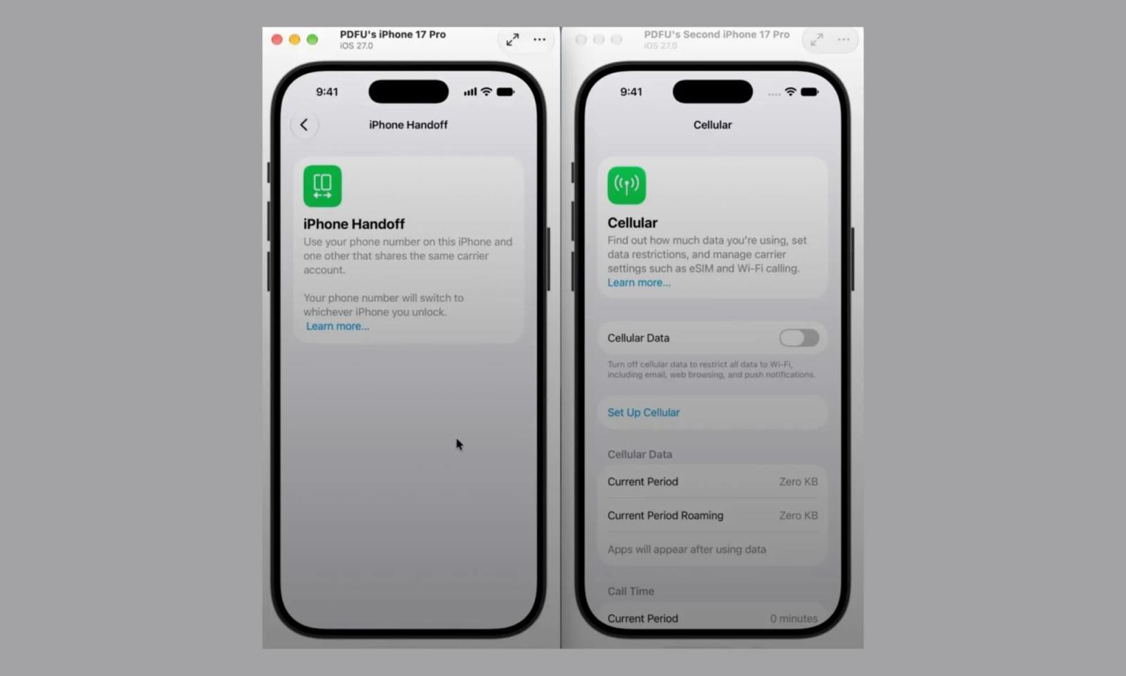 ميزة  iPhone Handoff