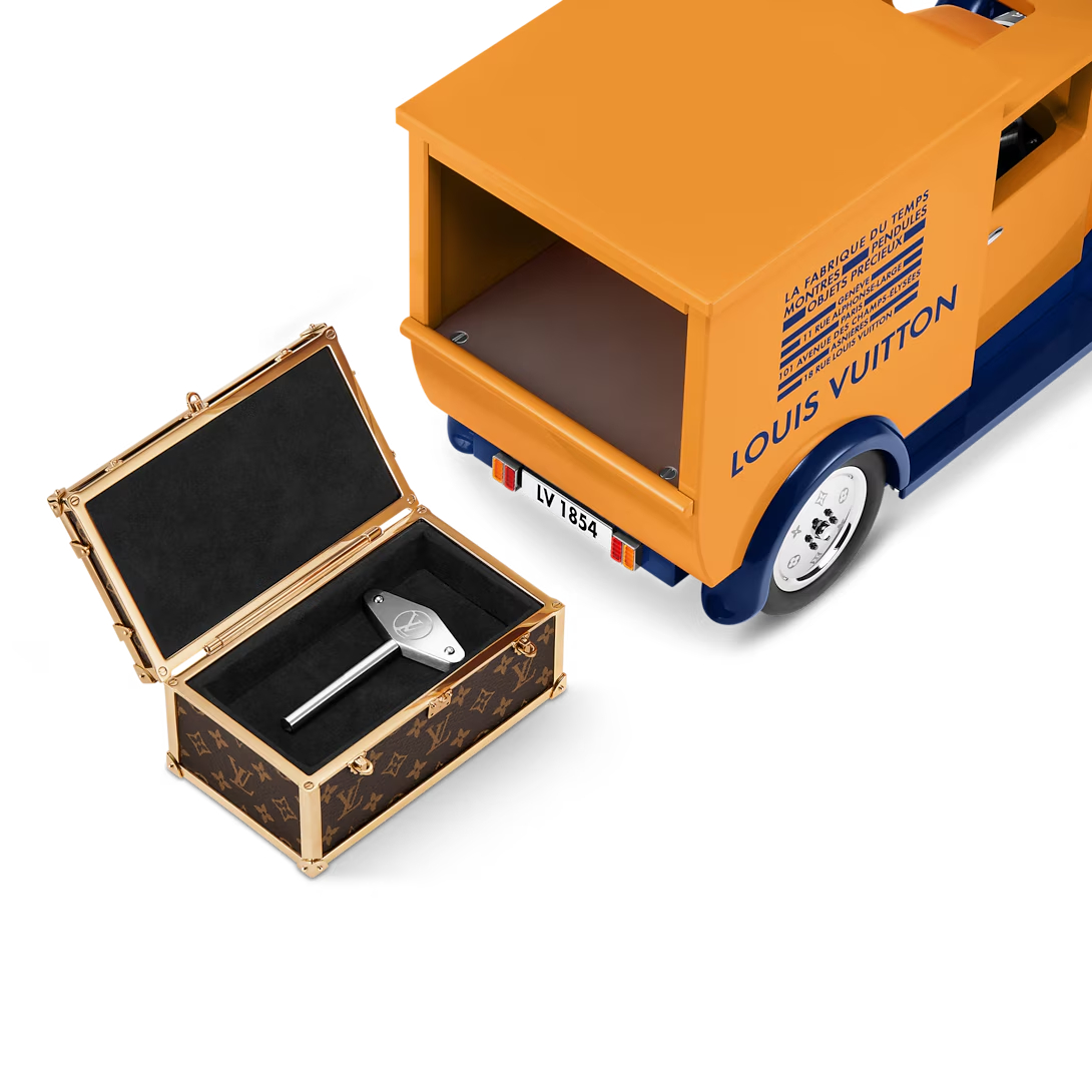 مفتاح ضبط الساعة يُخزَّن داخل صندوق مونوغرام صغير