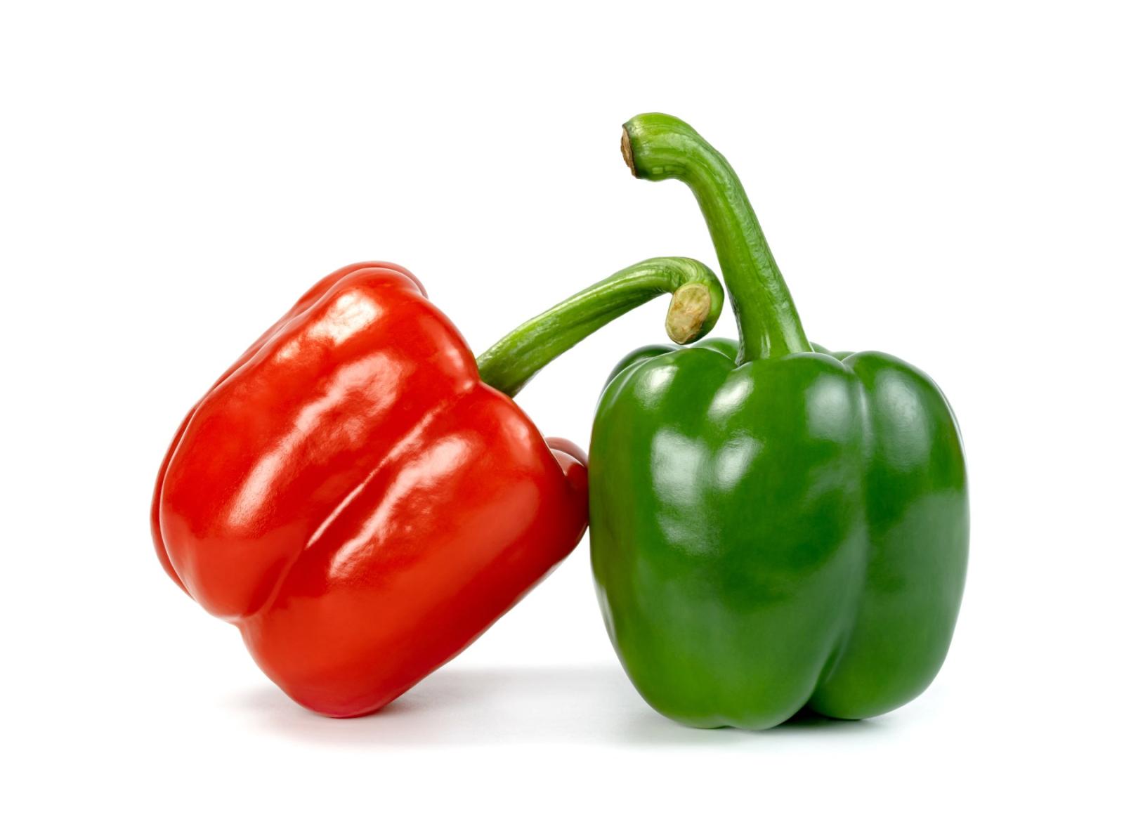 الفلفل الأحمر والاخضر