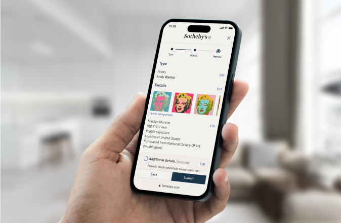 يمكن لفريق سوذبيز أن يبدأ عملية التقييم عن بُعد 